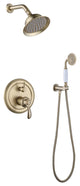 Wall Mounted Pressure Balance Shower System-Includes Rough-in Valve, Brushed Gold