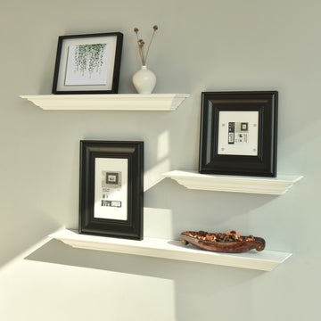 Corona Crown Molding Floating Wall Shelf, White, 48"