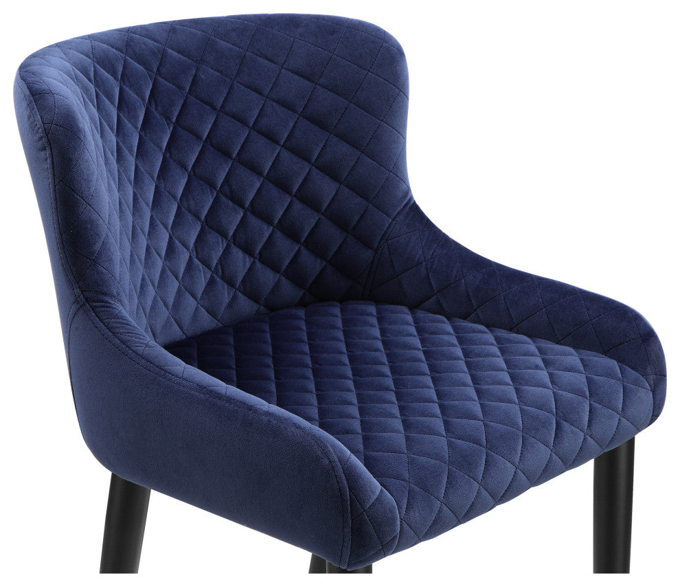Contemporary Etta Counter Stool Dark Blue - Blue