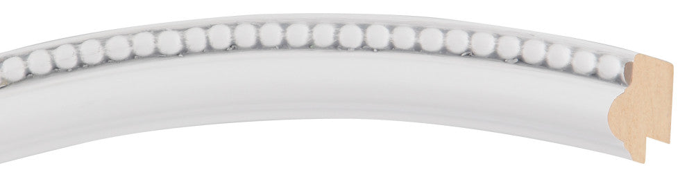 Liffey Framed Vanity Mirror, Peaks Cathedral, 24"x32", Linen White