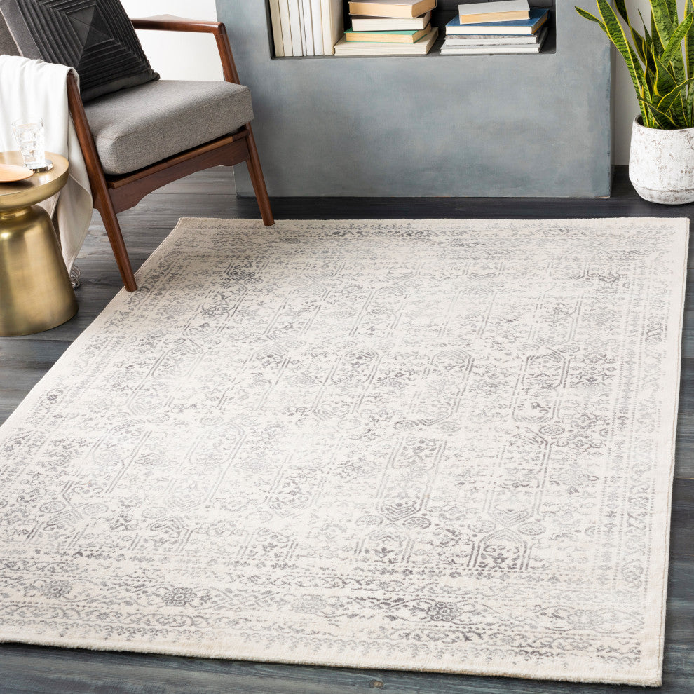 Surya Roma ROM-2308 9'x12'3" Rug, Light Gray/Cream/Camel