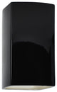 Ambiance Collection, ADA Outdoor Small Ceramic Wall Sconce Finish, LED, Gloss Black/Matte White