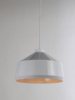 Beaut 1 Light Pendant, White, 14"x14"