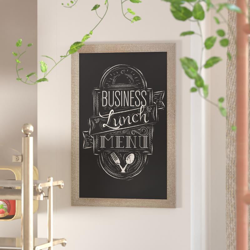 Canterbury Wall Mount Magnetic Chalkboard Sign Set, Weathered Brown, 24" X 36"