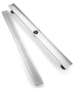 Stainless Steel Rectangular Linear Shower Floor Drain, Brushed Nickel, 36"