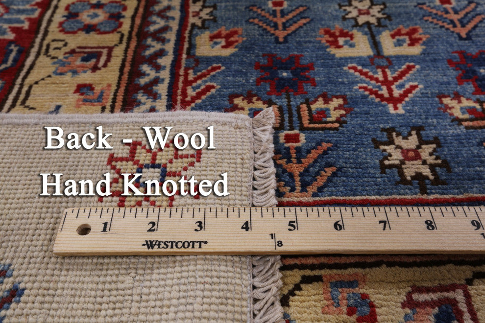 8' 0" X 10' 0" Super Kazak Hand Knotted Rug Q4441
