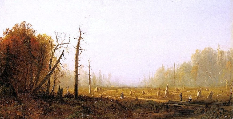 Alfred Thompson Bricher Autumn Landscape, 15"x30" Wall Decal