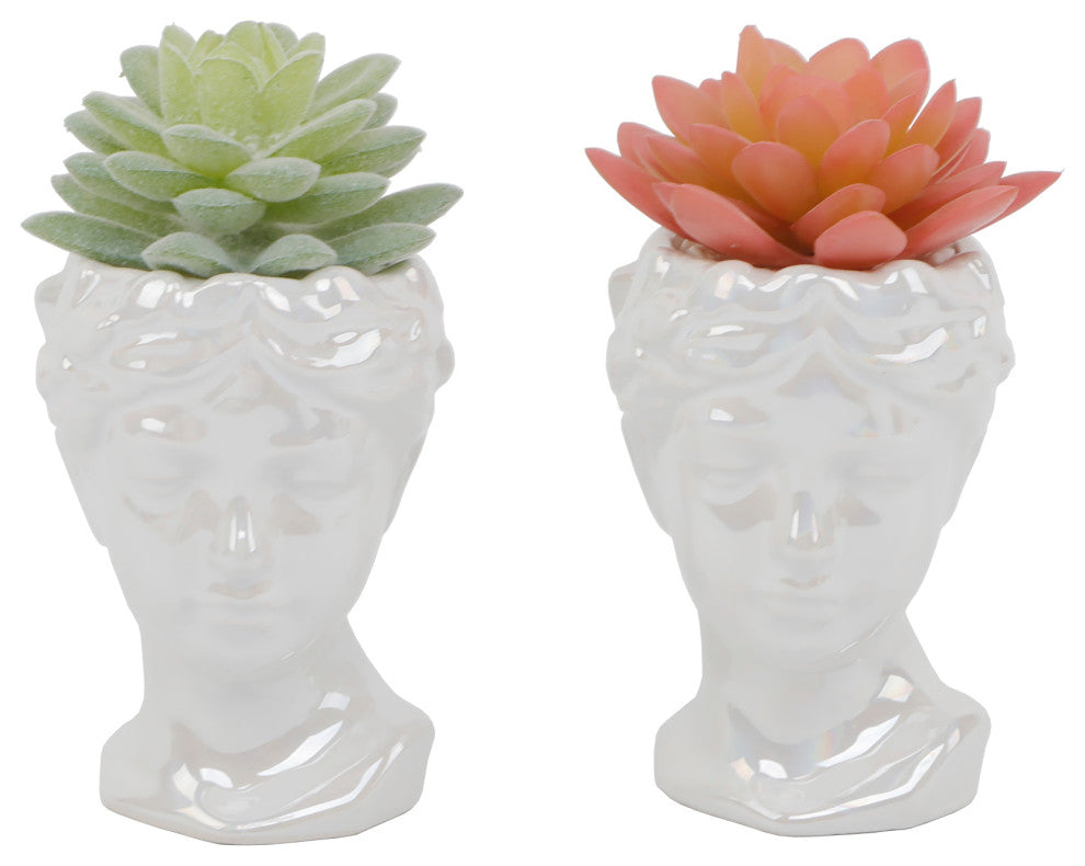 Succ In 3" Pearl Wh Ceramic Faceï¼ŒSet Of 2