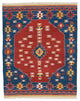 New Handwoven Turkish Kilim Rug 4' 6" x 5' 7", 54 in. x 67 in.
