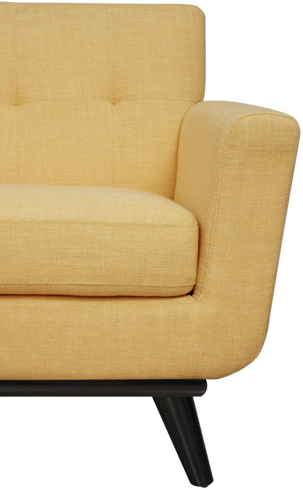 James Mustard Yellow Linen Chair