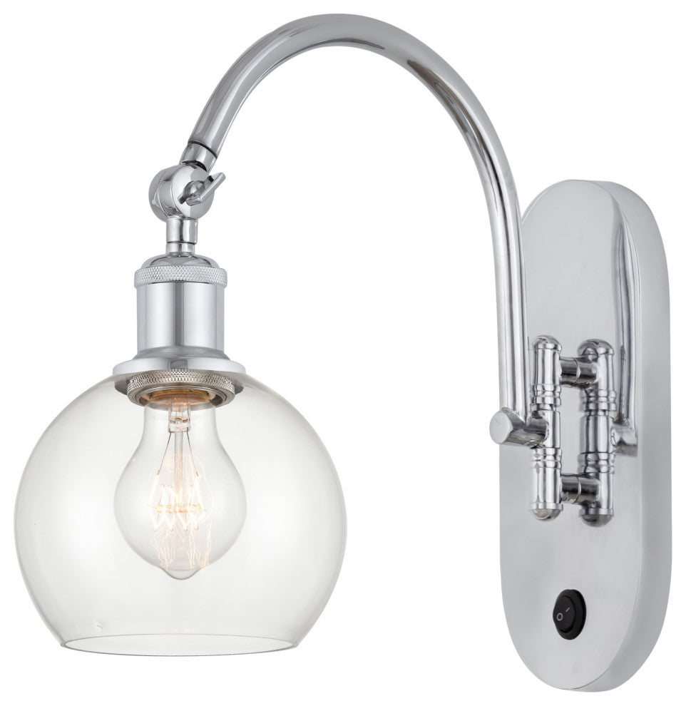 Innovations 518-1W-PC-G122-6 1 Light 6" Sconce, Polished Chrome