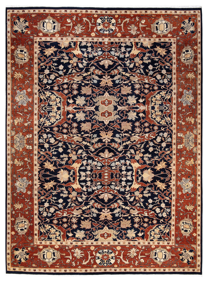 Mogul, One-of-a-Kind Hand-Knotted Area Rug Blue, 9'3"x12'5"