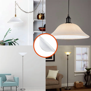 23091-01 Alabaster Replacement Torchiere Glass Shade 5-1/8" x15-5/8"