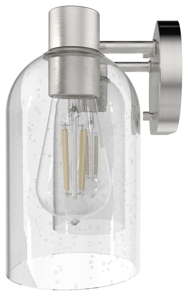 Hunter Lochemeade Brushed Nickel 2 Light Vanity Wall Light Fixture