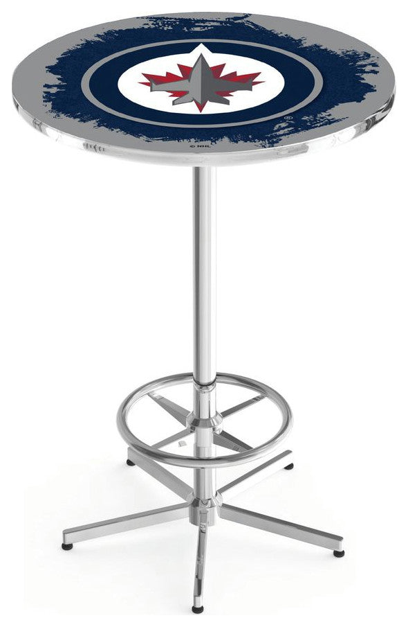 Holland L216 Vancouver Canucks 42x28" Pub Table - Chrome