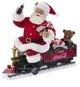 13" Battery-Operated Coca-Cola Santa Train with LED Garland