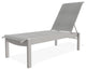Leeward Sling Stackable Outdoor Chaise Lounge, Alloy/Warm Gray