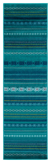 Surya Paramount PAR-1119 7'10"x11'2" Rug, Teal/Blue/Aqua/Lime/Light Gray/Cream