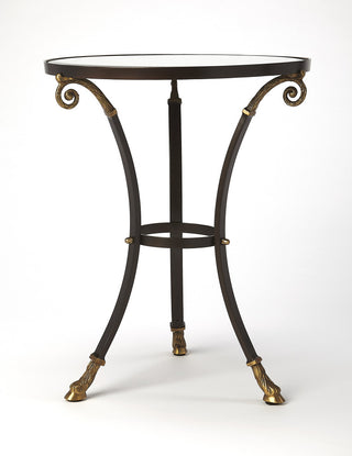 Butler Meurice Glass and Metal Accent Table