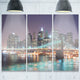 "New York City Manhattan Skyscrapers" Metal Wall Art, 3 Panels, 36"x28"