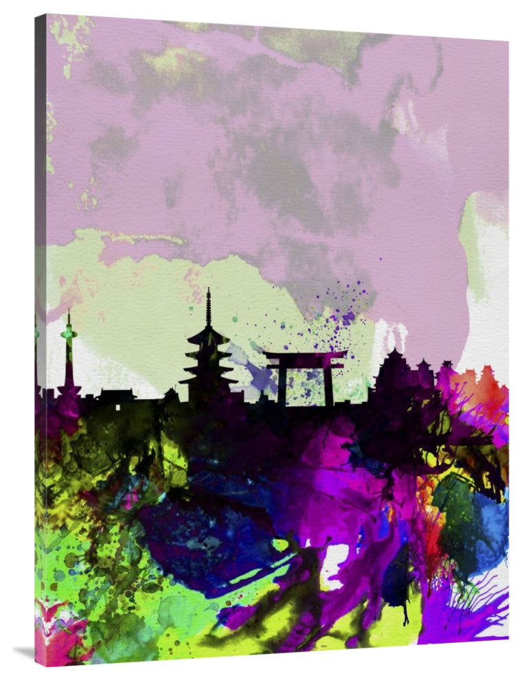 "Kyoto Watercolor Skyline" Fine Art Print