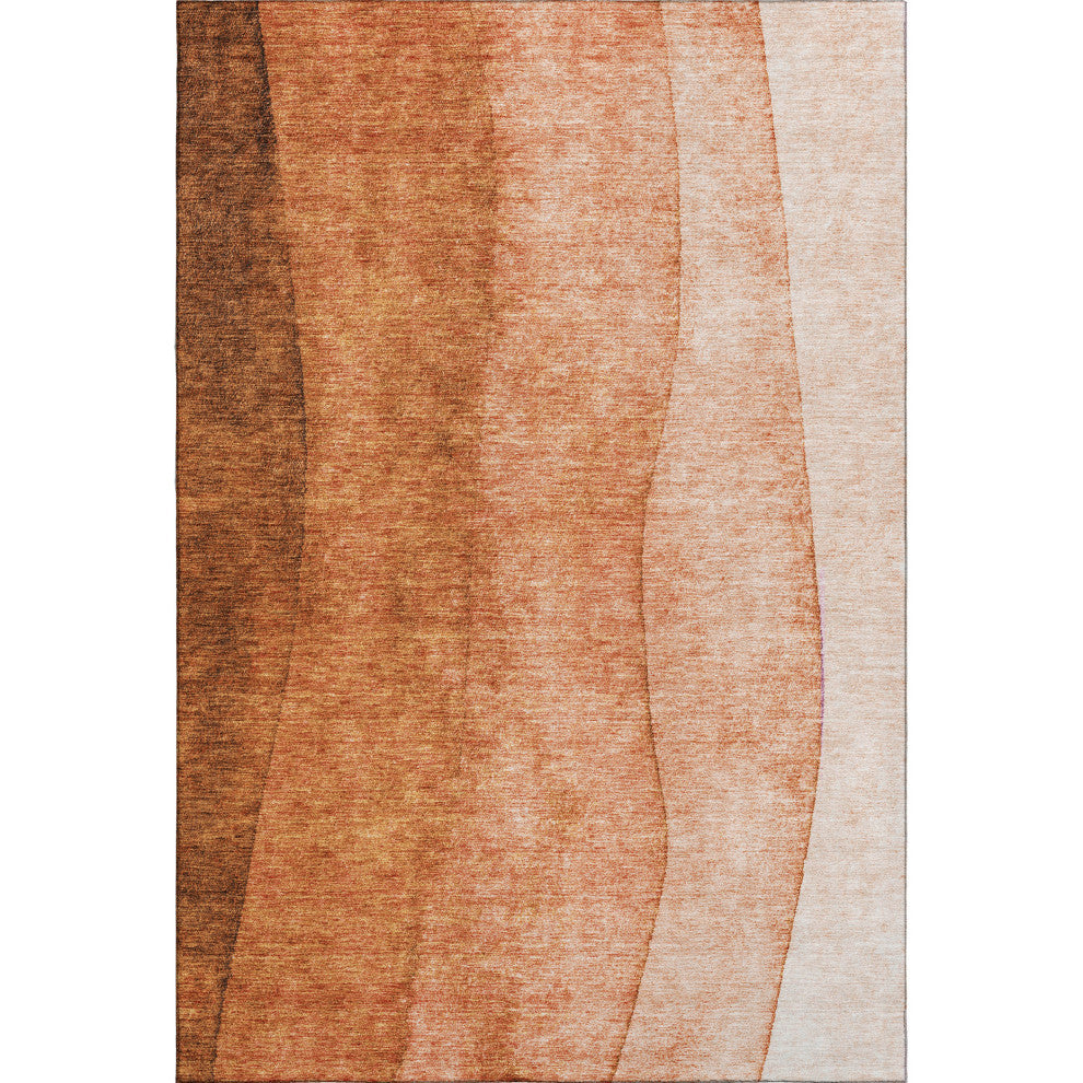 Premium Machine Washable Mayfield AMF625 Paprika 3' x 5' Rug