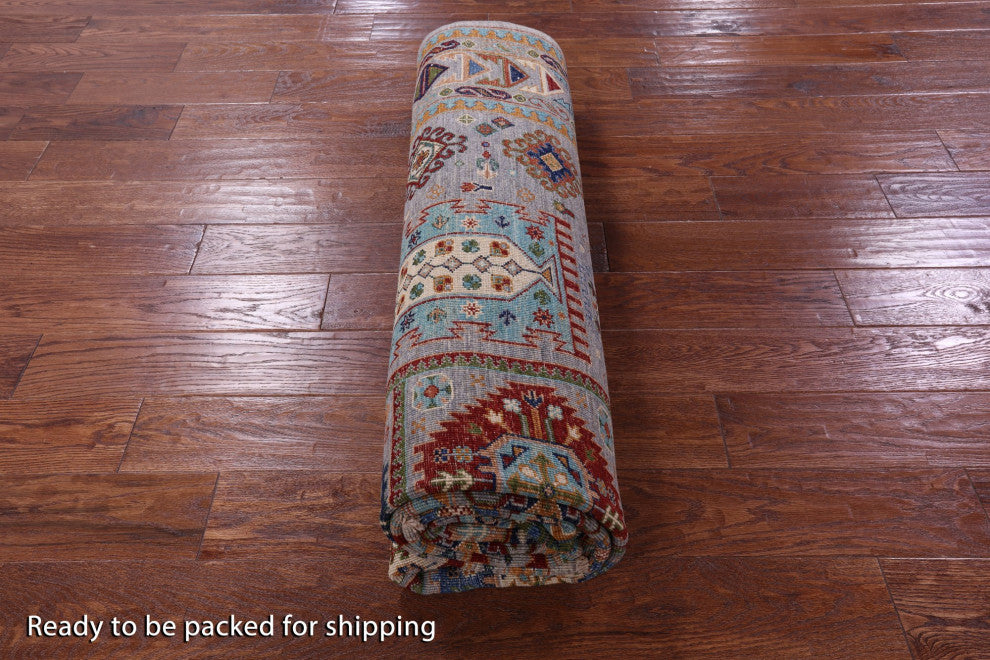 Fine Turkmen Ersari Hand-Knotted Wool Rug 6' 9" X 10' 0" - Q12198