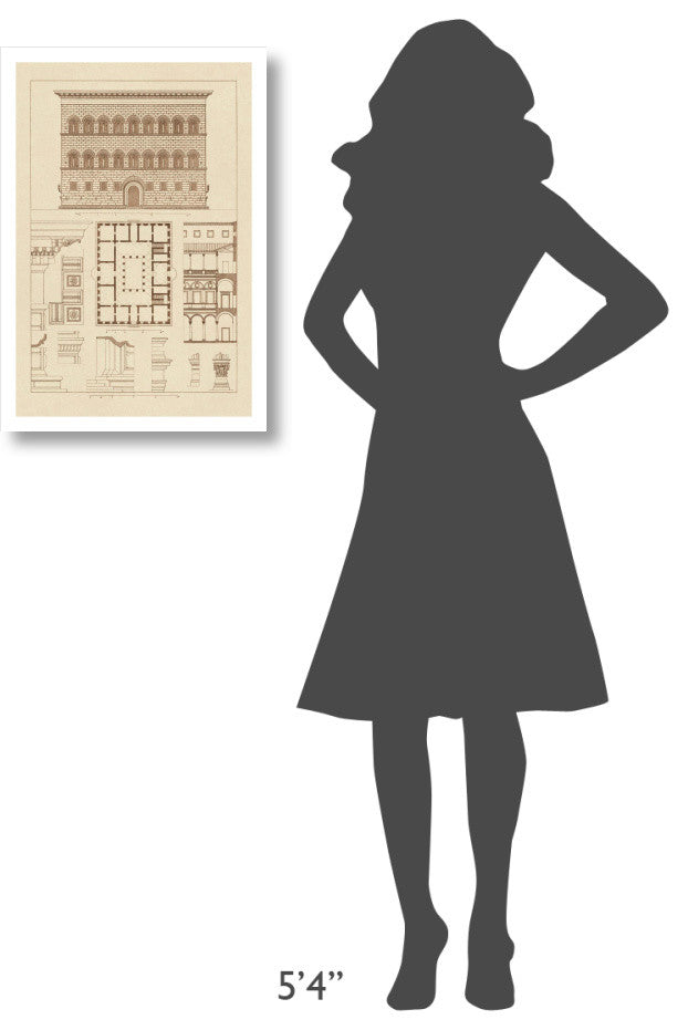 "Palazzo Strozzi at Florence" Digital Paper Print by J. Buhlmann, 18"x26"