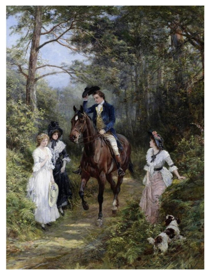 "The Meeting in the Forest, 1903" Digital Paper Print by Heywood Hardy, 20"x26"