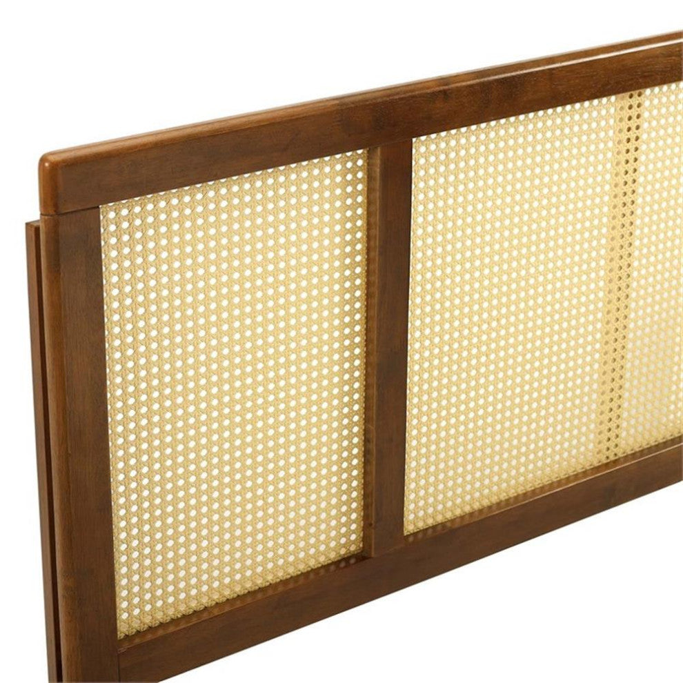 Delmare Cane King Headboard Walnut