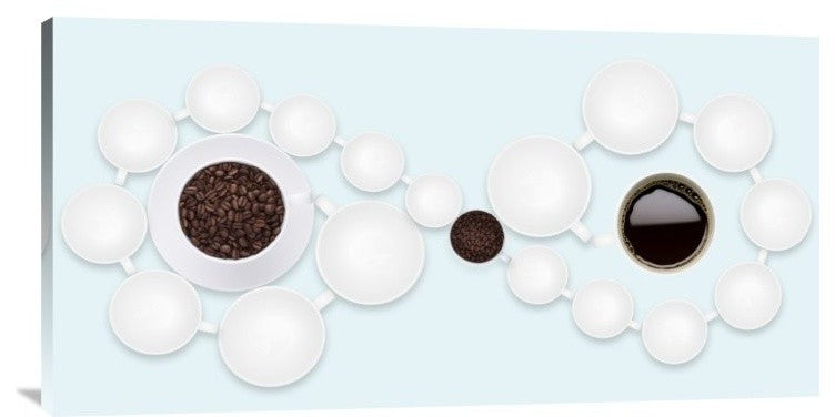 "Coffee Time" Stretched Canvas Giclee by Dennis Larsen, 36x18"