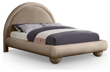 Madrid Upholstered Bed, Taupe, Full, Velvet