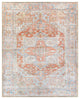 Hauteloom Maayon Medallion Rust Washable Area Rug, 8'10"x12' Rectangle