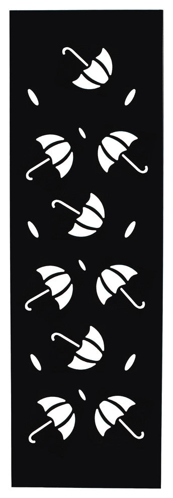 Mango Steam Square Tall 20" Umbrella Holder, Black Brollies