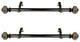 Amber 1" Diameter Side Curtain Rod 12-20" Long, Set of 2, Black