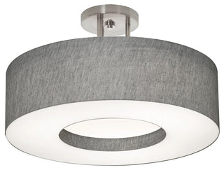 Montclair LED Ceiling Fixture, Grey, 13", Semi-Flush