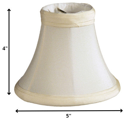 5" Slate Gray Premium Silk Set of 6 Chandelier Shantung Lampshades
