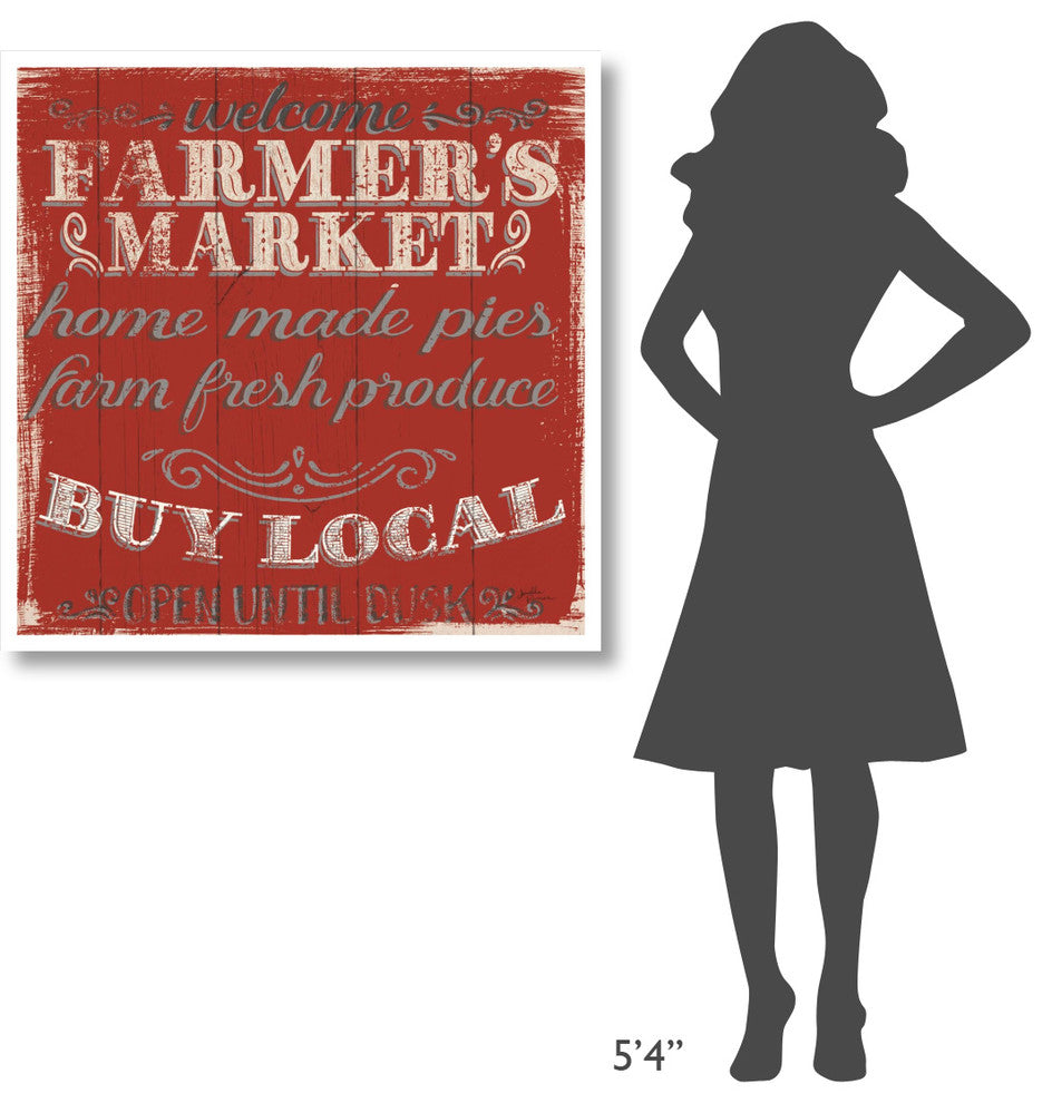 "Farmers Market X" Digital Paper Print by Janelle Penner, 38"x38"