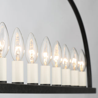 Abbott 8-Light Black Linear Chandelier