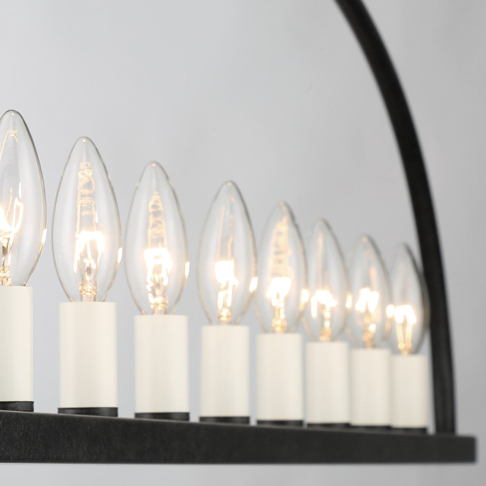 Abbott 8-Light Black Linear Chandelier