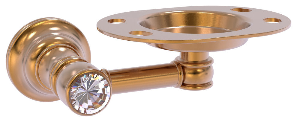 Carolina Crystal Tumbler and Toothbrush Holder, Brushed Bronze