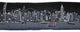 46" Black Hong Kong Nighttime Skyline Lumbar Decorative Pillow