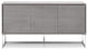 HomeRoots 60" X 15" X 32" Gray oak Stainless Steel Buffet