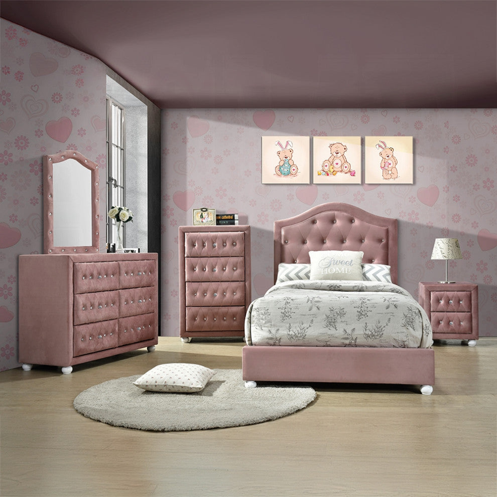ACME Reggie Mirror, Pink Fabric