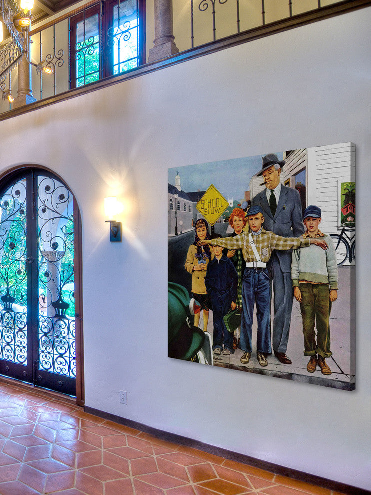 "Crossing Guard" Painting Print on Canvas by George Hughes