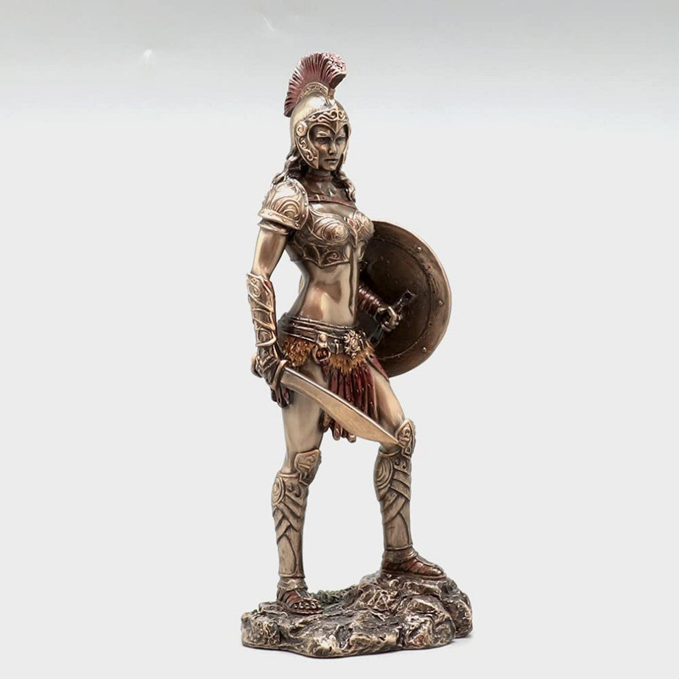 Amazon Warrior Wielding Sword And Shield -  Classic Statue Sculpture