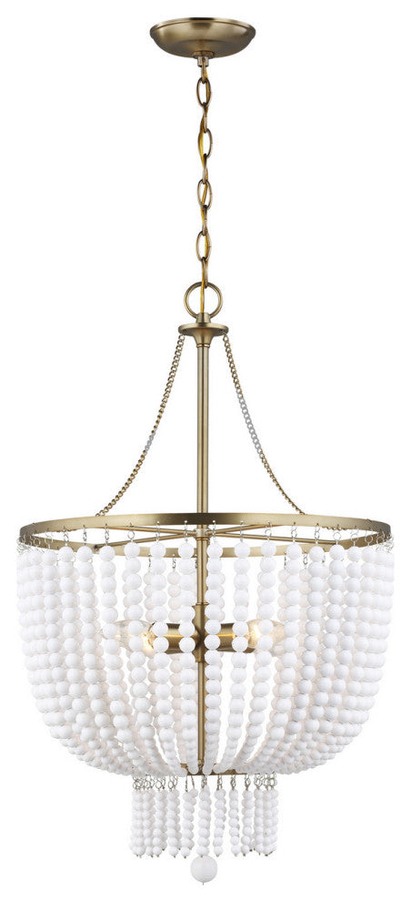 Jackie 4-Light Pendant, Satin Brass