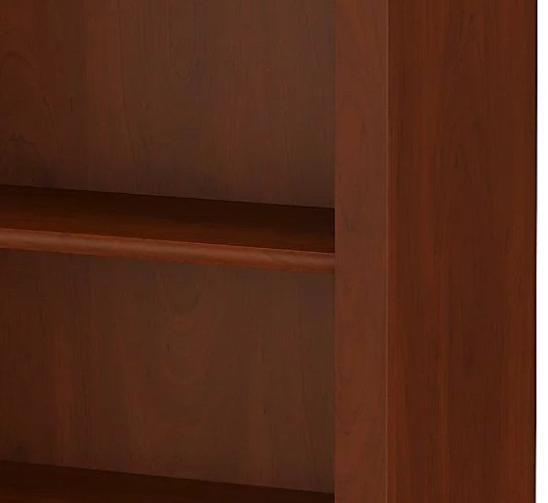 Transitional Bookcase, Tall Design With 5 Spacious Open Shelves, Hansen Cherry