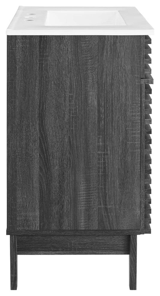 Render 30" Bathroom Vanity Cabinet, Charcaol White