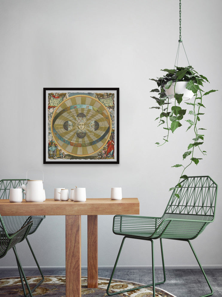"Zodiac Sphere" Framed Painting Print, 32x32